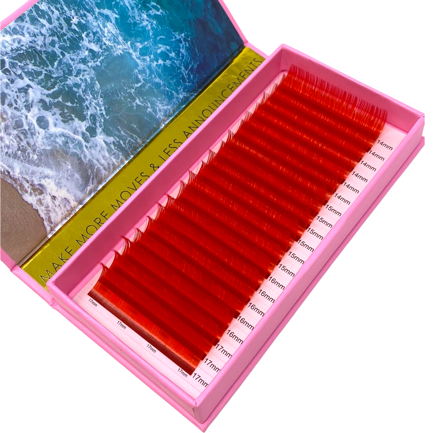 FULL SIZE RED MIXED LASH TRAY 0.07 MM