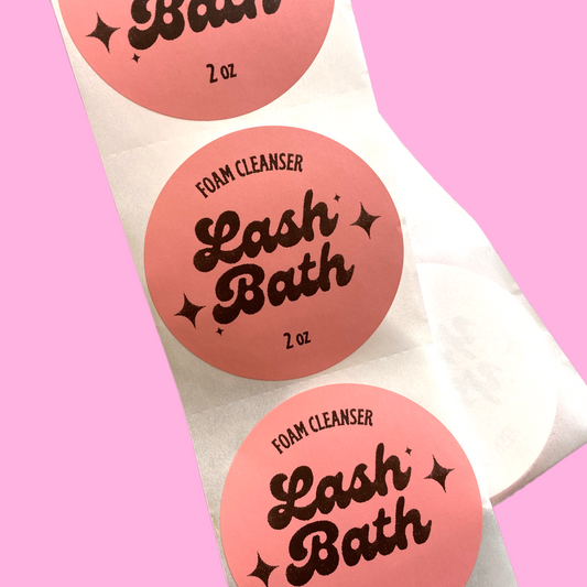Round lash bath labels | 2"