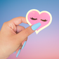 STICKER - LASH HEARTBEAT | 2.5 x 2.75" | WATERPROOF | HOLOGRAPHIC | PRICE FOR 1 STICKER