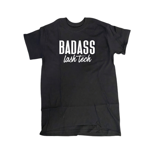 T-SHIRT - BADASS LASH TECH ( relaxed fit, vinyl print )