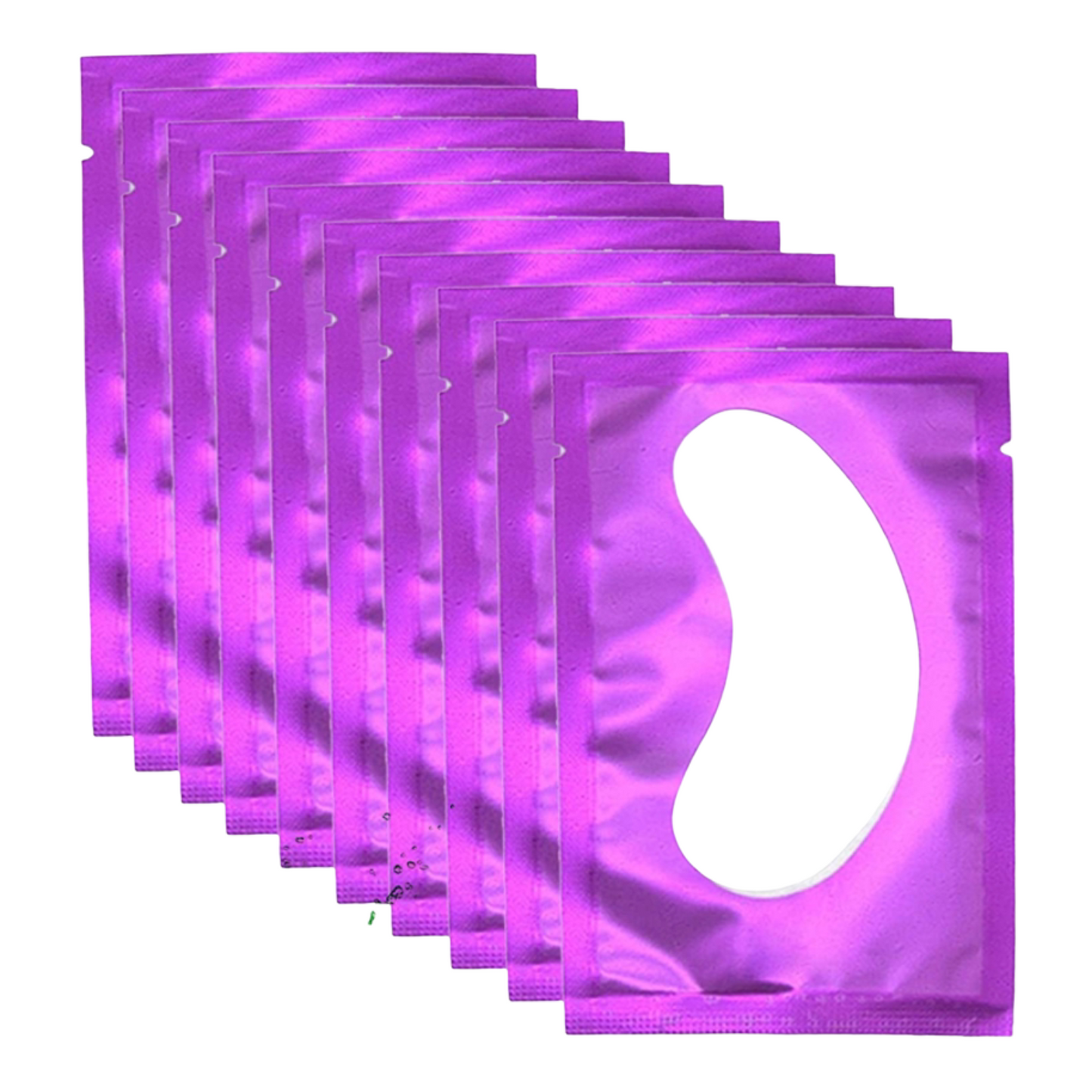 Oval Shaped White Gel Eyepads ( 10 pcs, purple packaging )