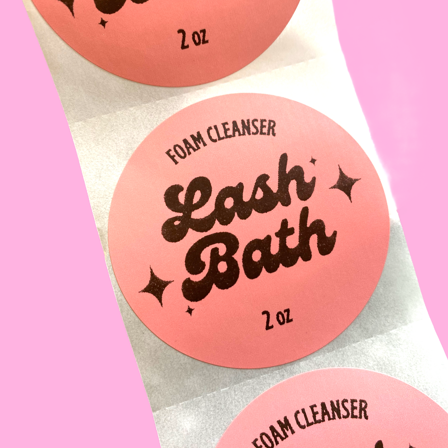 Round lash bath labels | 2"