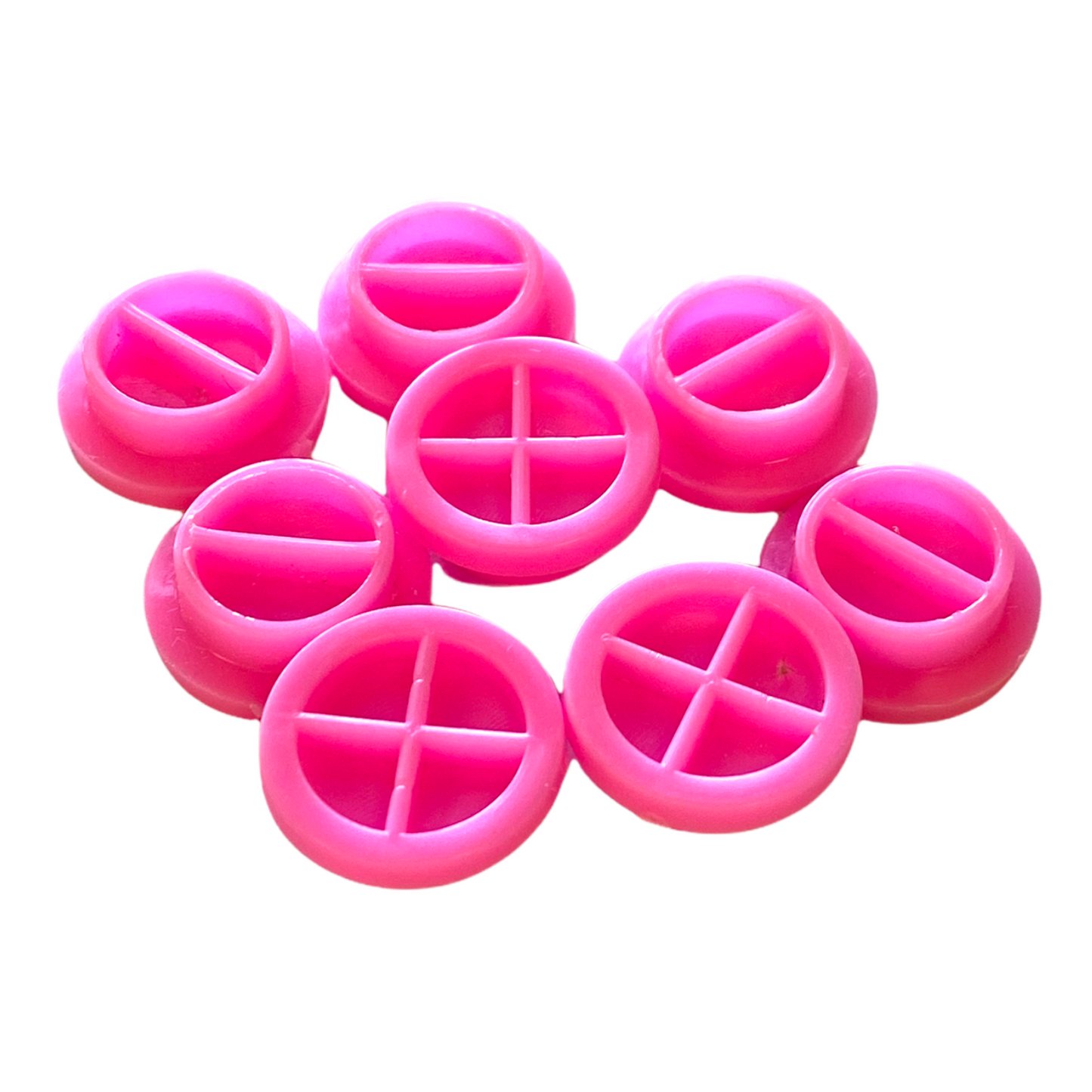 PINK ROUND GLUE HOLDERS ( 4 sections )