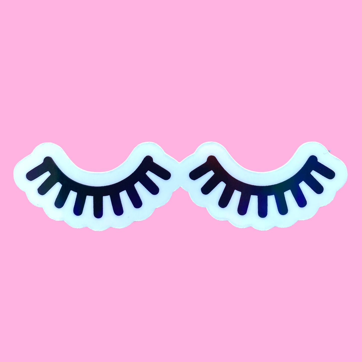 STICKER- LASHES | 3” wide | WATERPROOF | HOLLOGRAPHIC | PRICE FOR 1 STICKER